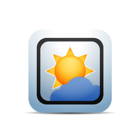Weather icon - isolated on whiteのイラスト素材
