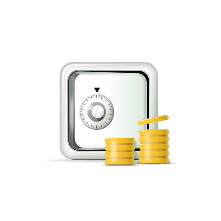 Safe icon - isolated on whiteのイラスト素材