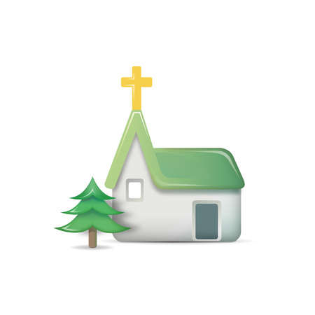 Church icon - isolated on whiteのイラスト素材