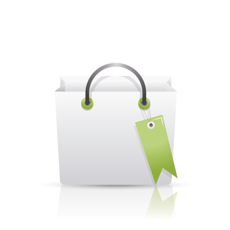 shopping bag icon - isolated on whiteのイラスト素材