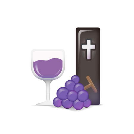 Cross icon - isolated on whiteのイラスト素材