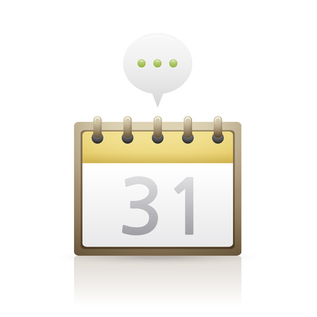 Calendar icon - isolated on whiteのイラスト素材