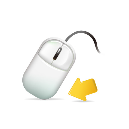 Mouse icon - isolated on whiteのイラスト素材