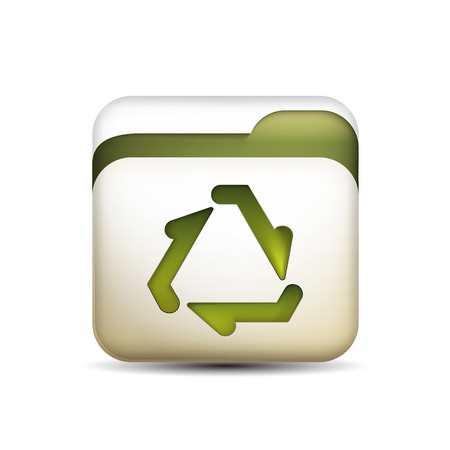 Recycle icon isolated on whiteのイラスト素材