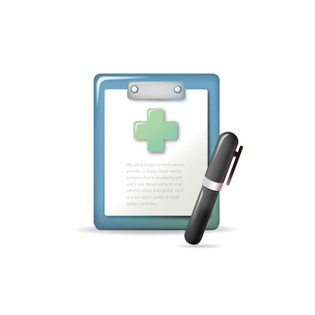 Medical chart icon - isolated on whiteのイラスト素材