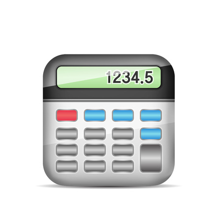 Calculator icon - isolated on whiteのイラスト素材