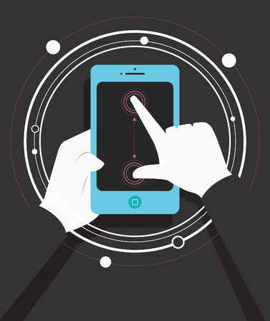 Social networking poster designのイラスト素材