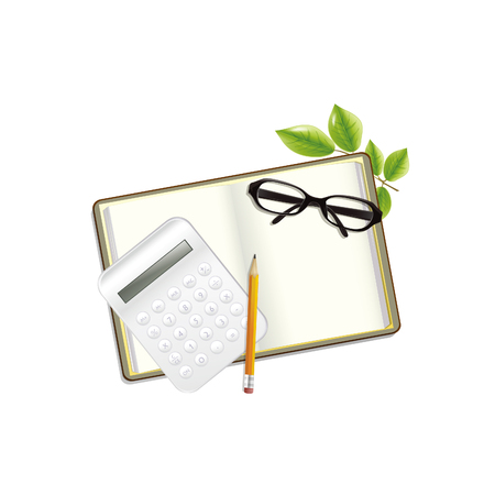 Calculator icon - isolated on whiteのイラスト素材