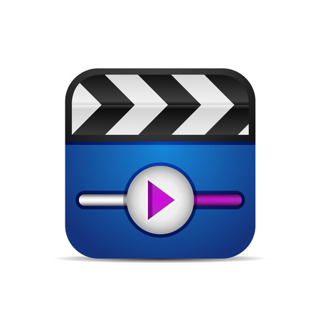 Play button icon isolated on whiteのイラスト素材