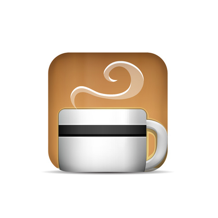 Coffee icon - isolated on whiteのイラスト素材