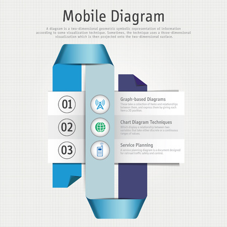 Mobile statistics diagramのイラスト素材