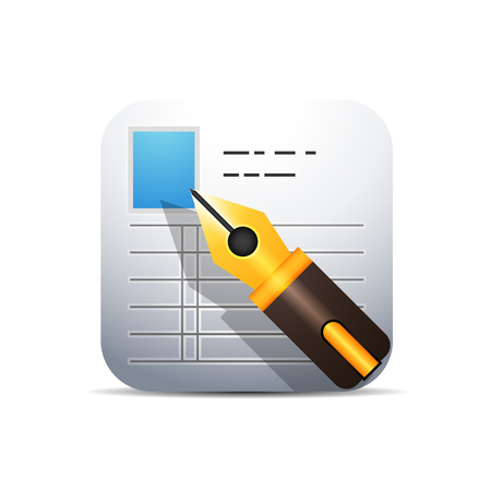 Resume icon - isolated on whiteのイラスト素材