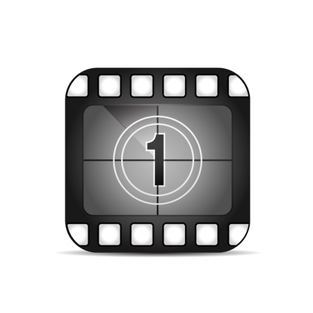 Film icon - isolated on whiteのイラスト素材