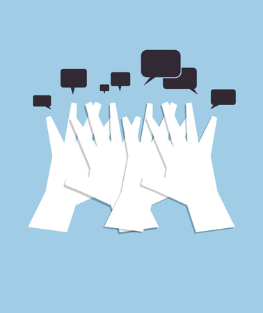 Social networking poster designのイラスト素材