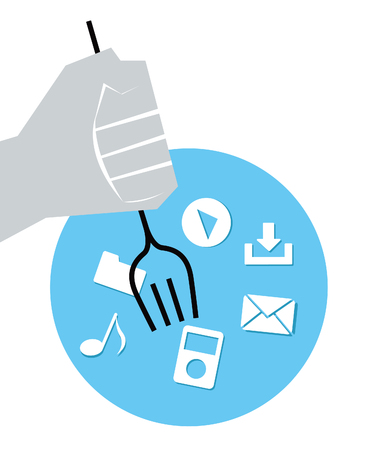 Social networking poster designのイラスト素材