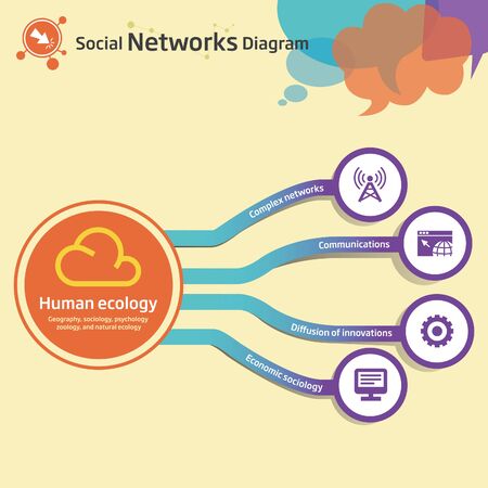 Social networking statistics diagramのイラスト素材