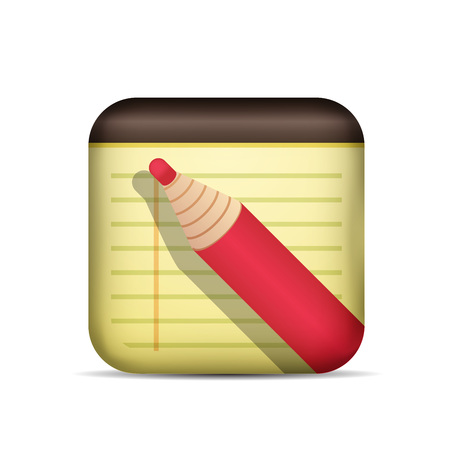 Memo icon isolated on whiteのイラスト素材