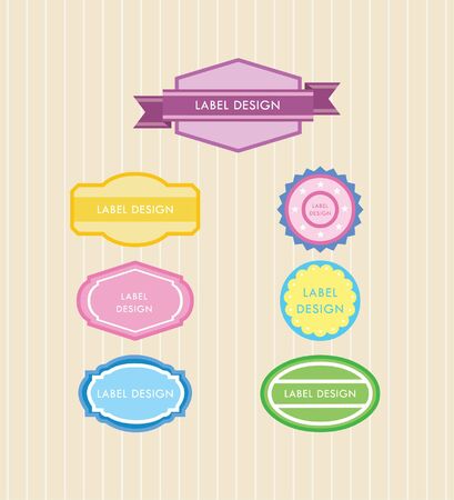Set of label designのイラスト素材