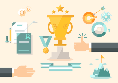 Set of prize infographicのイラスト素材