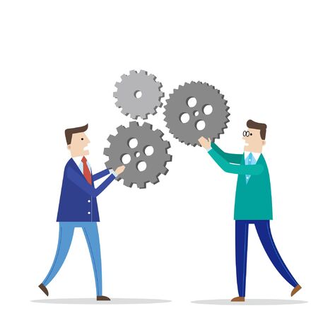 Two businessmen cooperation agreementのイラスト素材