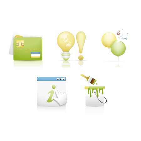 Set of various mobile phone app iconのイラスト素材