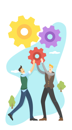 Businessmen collaboratingのイラスト素材