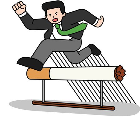 Man renounce smokingのイラスト素材