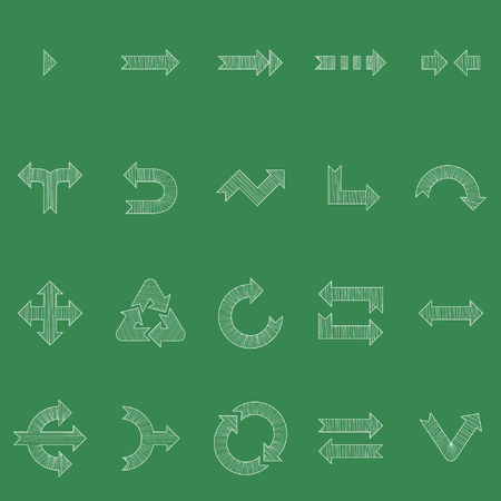 Set of different arrows iconのイラスト素材