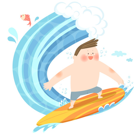 Man enjoying summer sportのイラスト素材