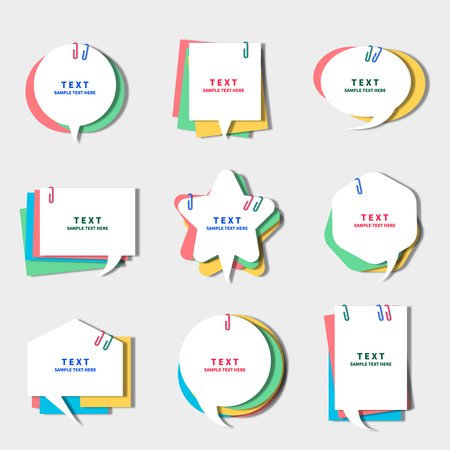 Set of various speech bubbleのイラスト素材