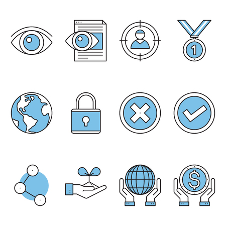 Set of various business iconのイラスト素材