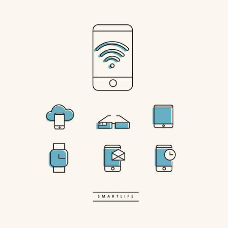 Set of various smart life iconのイラスト素材