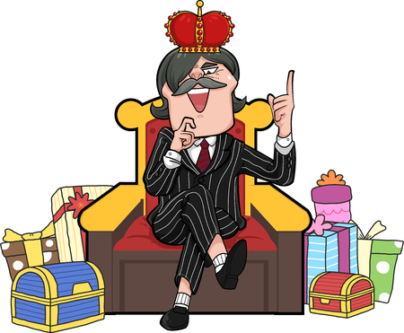 Nobility with gift boxのイラスト素材