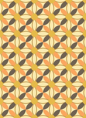 Repeating overlapped flower patternのイラスト素材
