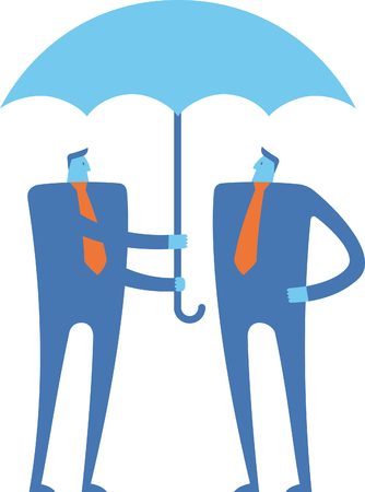 Businessman in Umbrellaのイラスト素材