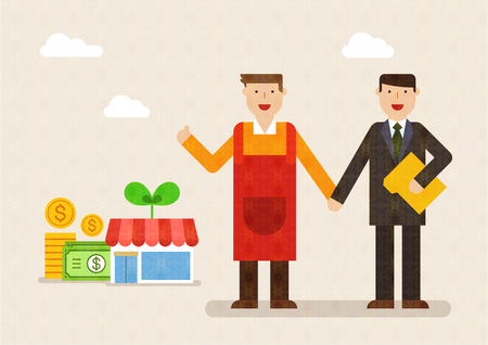 Business people in cooperationのイラスト素材