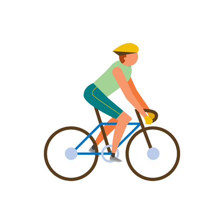 Man riding bicycleのイラスト素材