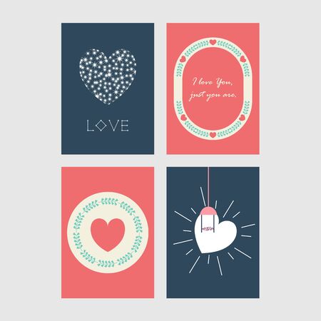 Set of love package label, sticker vector illustration.のイラスト素材