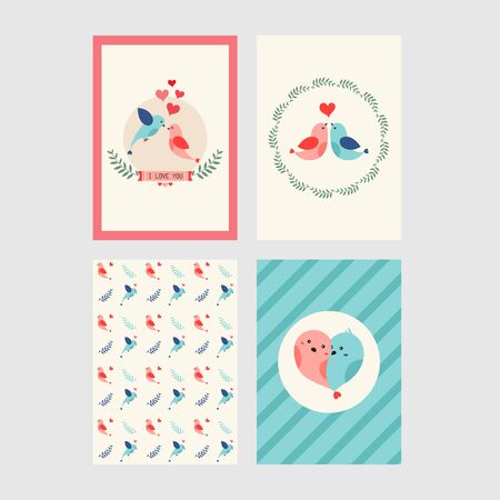 Set of love package label, sticker vector illustration.のイラスト素材