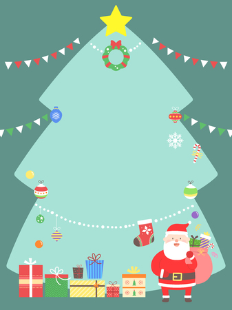 Christmas version templateのイラスト素材