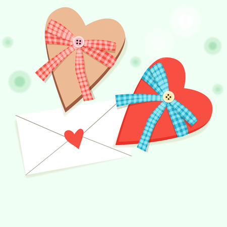 Celebration gift box and letterのイラスト素材