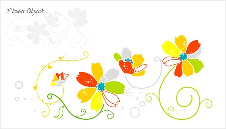 Abstract flower printed templateのイラスト素材