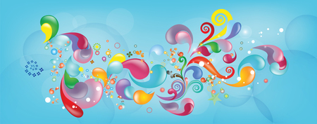 Abstract summer bubbly patternのイラスト素材