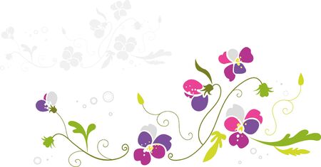 Abstract flower printed templateのイラスト素材