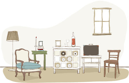 living roomのイラスト素材