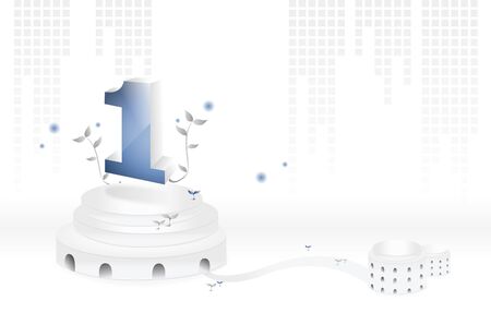 Certificate of award, Business digital graphicのイラスト素材