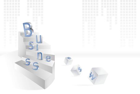 Stairs, Business digital graphicのイラスト素材