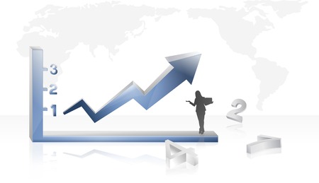 Graph, Business digital graphicのイラスト素材