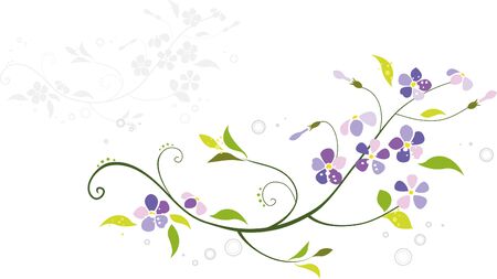 Abstract flower printed templateのイラスト素材