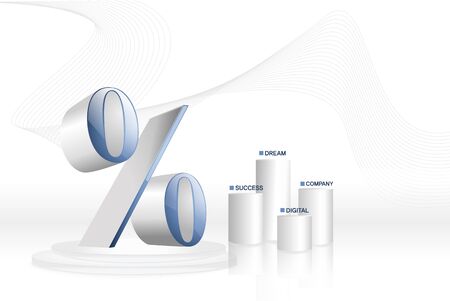 Graph, Business digital graphicのイラスト素材